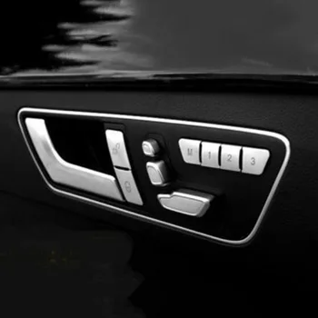 

Silver Memory Button Cover Trim Replacement Lock Seat Set ABS For Benz C Class W204 2008-2013 Practical Useful