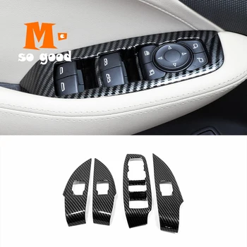 

For Cadillac CT5 2019 2020 ABS Carbon fibre LHD Car Glass switch Inner door bowl Drinking glass Cover Trim Interior accessories