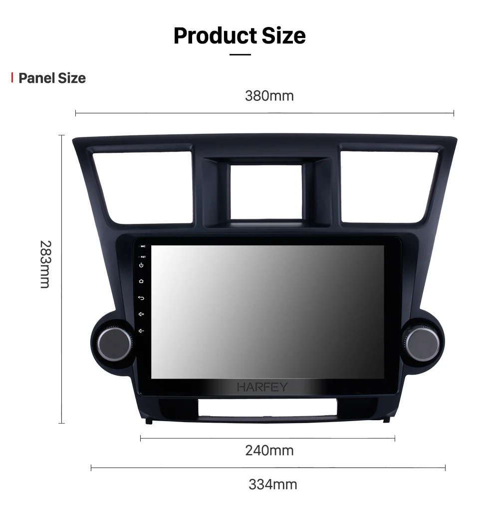 Cheap Harfey Quad Core 10.1"Car Radio GPS Navigation Android 9.0 Car Audio Player For 2014 2015 Toyota Highlander Support Bluetooth 15