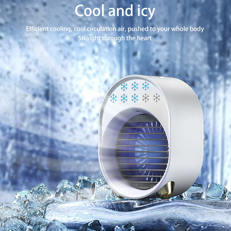 New Mini Air Conditioner Cooler Fan USB 7 Colors Light Portable Personal Space Cooling Refrigeration |