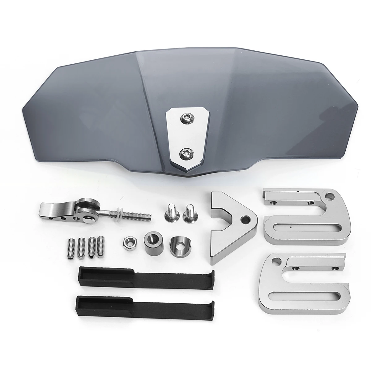 

Unversal CNC Aluminum Motorcycle Adjustable Clip windshield Extension Spoiler Windscreen Screen Deflector Spoiler wind deflector