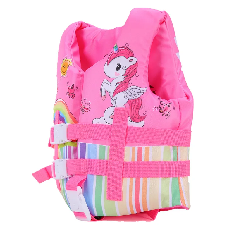 Life Jacket Kids Swimming Life Vest Cartoon Animals Print Flotage Life Jacket with Lockable Buckles for Girls Boys for 2-8 Years