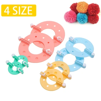 

3.5cm/5.5cm/7cm/9cm Pom Pom Making Tool 4 Size Fluff Ball Weaver Needle Craft DIY Knitting Loom Wool Bobble Hat Kit