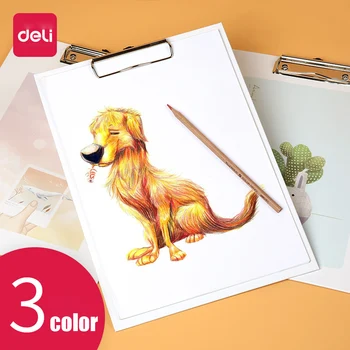 

Deli 1pcs Board Clip A4 File Folder Pad Writing board Multifunctional Student Stationery Book Storage School Office Supplies