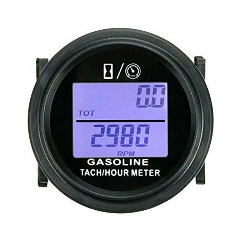 

ABS IP65 Digital Speed Timer Tach Hour Meter Tachometer Waterproof 2/4 Stroke Engines LCD Backlight 30 * 23.5mm 210mAH