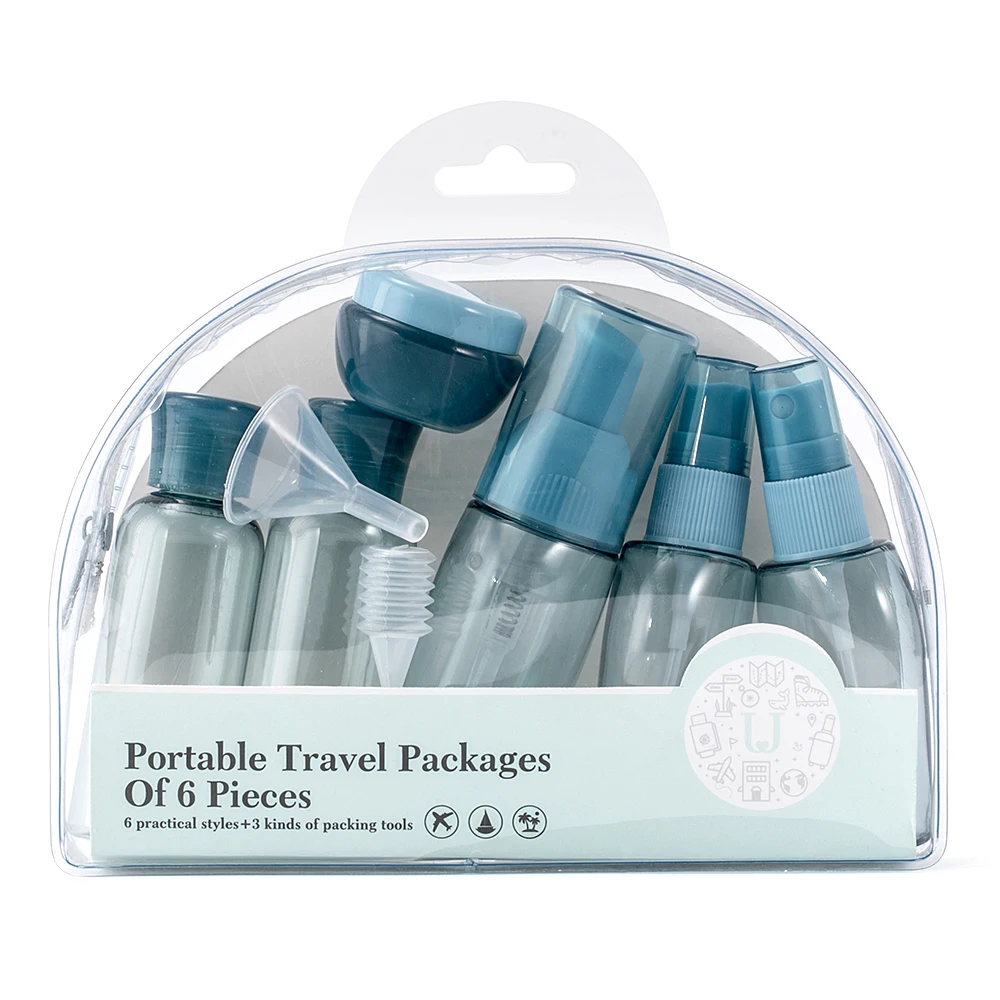 Travel Size Toiletry Bottles Set Cosmetic Makeup Liquid Containers Leakproof Accessory with Storage Pouch for Men Women | Спорт и