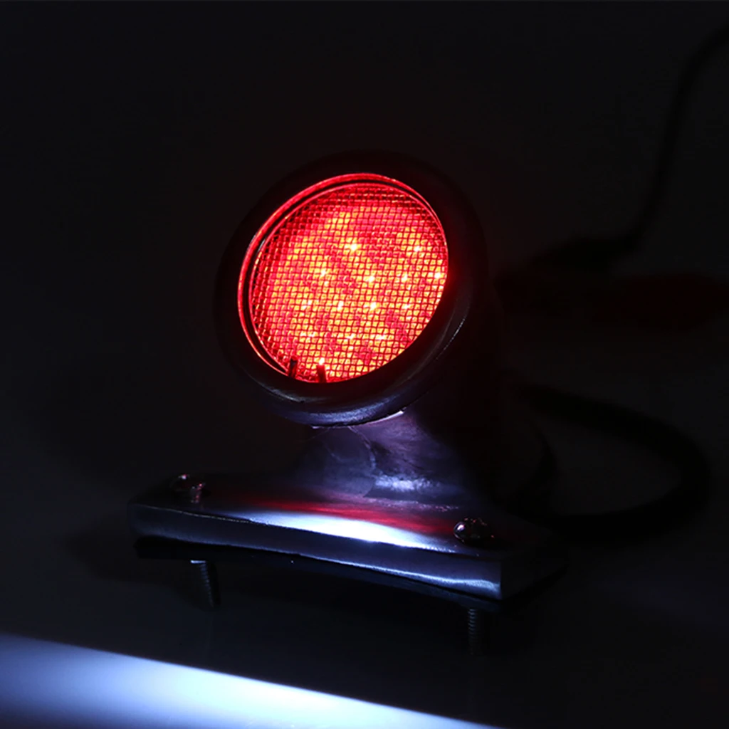 12V Motorcycle Bike Rear Tail Stop Red Light Lamp for Dirt Bike Taillight Rear Lamp Braking Light For Cafe Racer