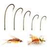 50PCS/Pack Long Shank Curve Fishing Fly Hook Stonefly Nymph Tying Hook Stimulator Flies Hook Bronzed Size 8 10 12 14 16 Barbed ► Photo 2/6