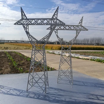 

17.7 x 4.2 x 3.9cm Wine Cup Shaped DIY Sand Table Cable Tower Model Electric High Voltage Transmission Tower Decoration