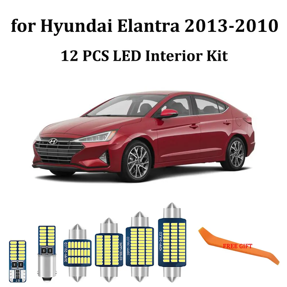 12 шт. белые светодиодные с Canbus салона комплект ламп для Hyundai Elantra 2013 2016 2017 2018 2019
