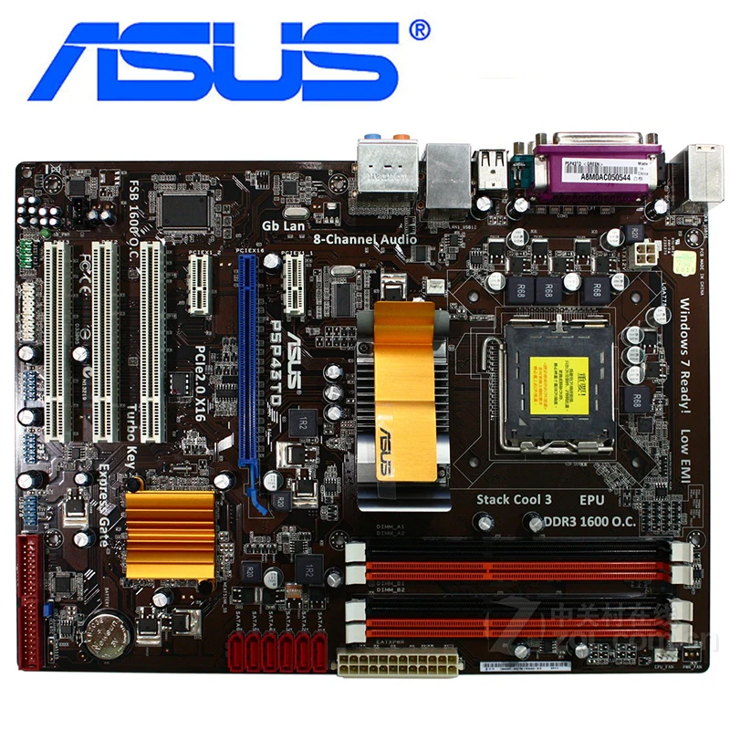 ASUS P5P43TD anakartlar LGA 775 DDR3 16GB Intel P43 P5P43TD masaüstü anakart  anakart SATA II PCI-E X16 kullanılan AMI BIOS - AliExpress