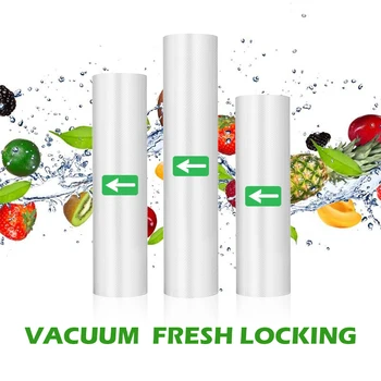 

WITUSE food Storage Embossed Food Saver Storage Bags Vacuum Plastic roll Sealer Bags For Kitchen Packaging Rolls to keep fresh