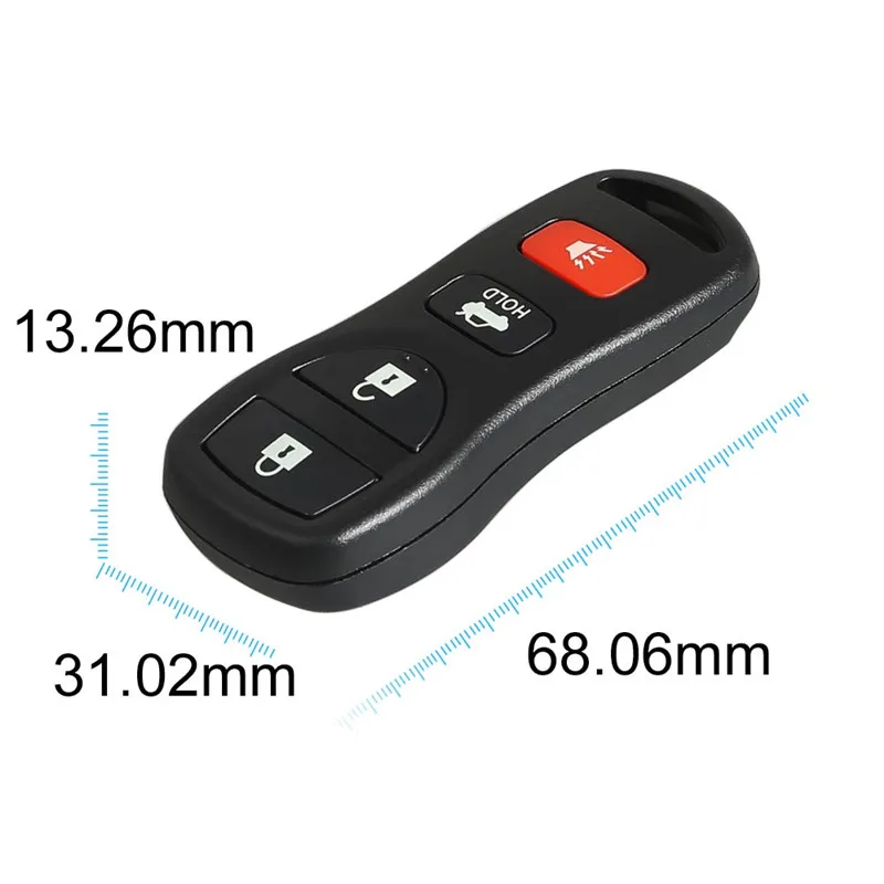 Xhorse XKNI00EN VVDI для NISSAN 4 кнопочный ключ 10 шт./лот| |