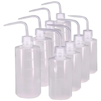 

250Ml and 500Ml Fleshy Pouring Water Bottle, Plastic Squeeze Bottle Elbow Spray Bottle 8 Pack (Each Size 4)