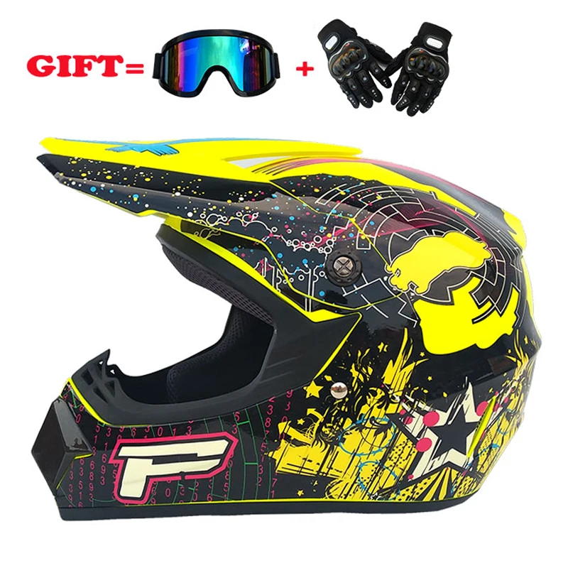 NEW professional Motocross racing Casque hors route Casque Moto capacete Moto Cartoon off-road helmet for children Motorcycle