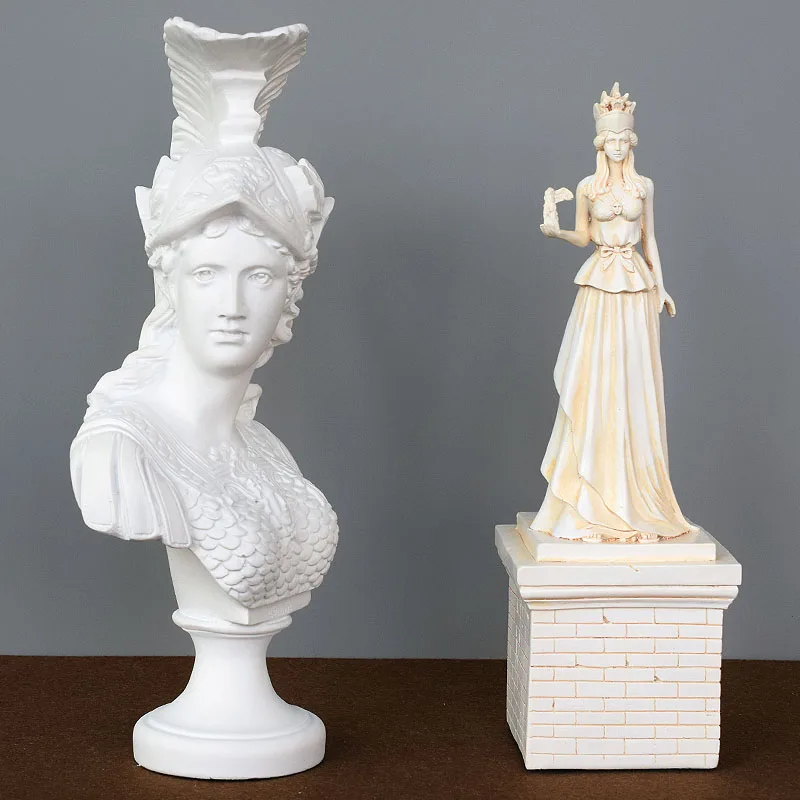Creative Athena Goddess Statuary Head Picture Places Adornment Study Handicraft Tabletop Murals Ornament Accessories Furnishing