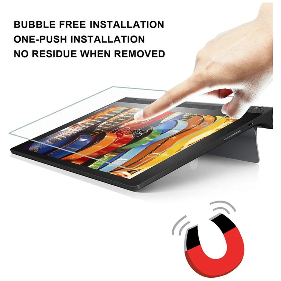 Kepuch 2 Pz Protezioni In Vetro Temperato Per Lenovo Yoga Tab 5 / Smart Tab YT-X705F – Durezza 9H, Antigraffio, 0,33 Mm - 3