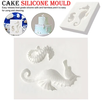 

Cake Chocolate Fondant Tool 1pcs Sea Horse Seahorse Cake Mould Silicone Mold DIY Cake Decoration Tools Kitchen Baking Bakeware