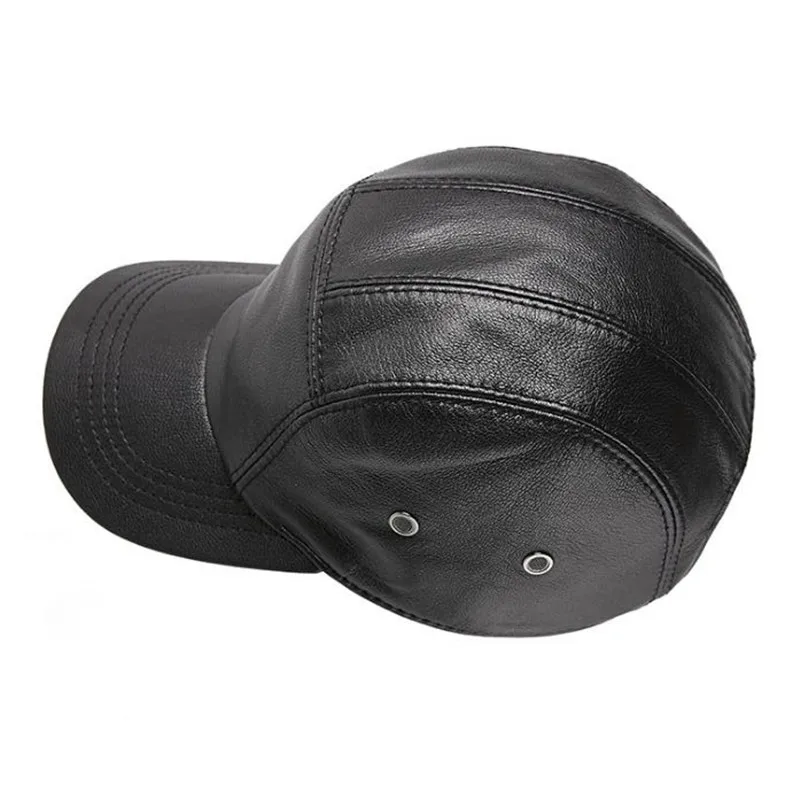 XdanqinX Snapback Кепка из овечьей кожи Мужская Натуральная кожаные бейсболки регулируемый размер кости фирменные шапочки для пожилых людей