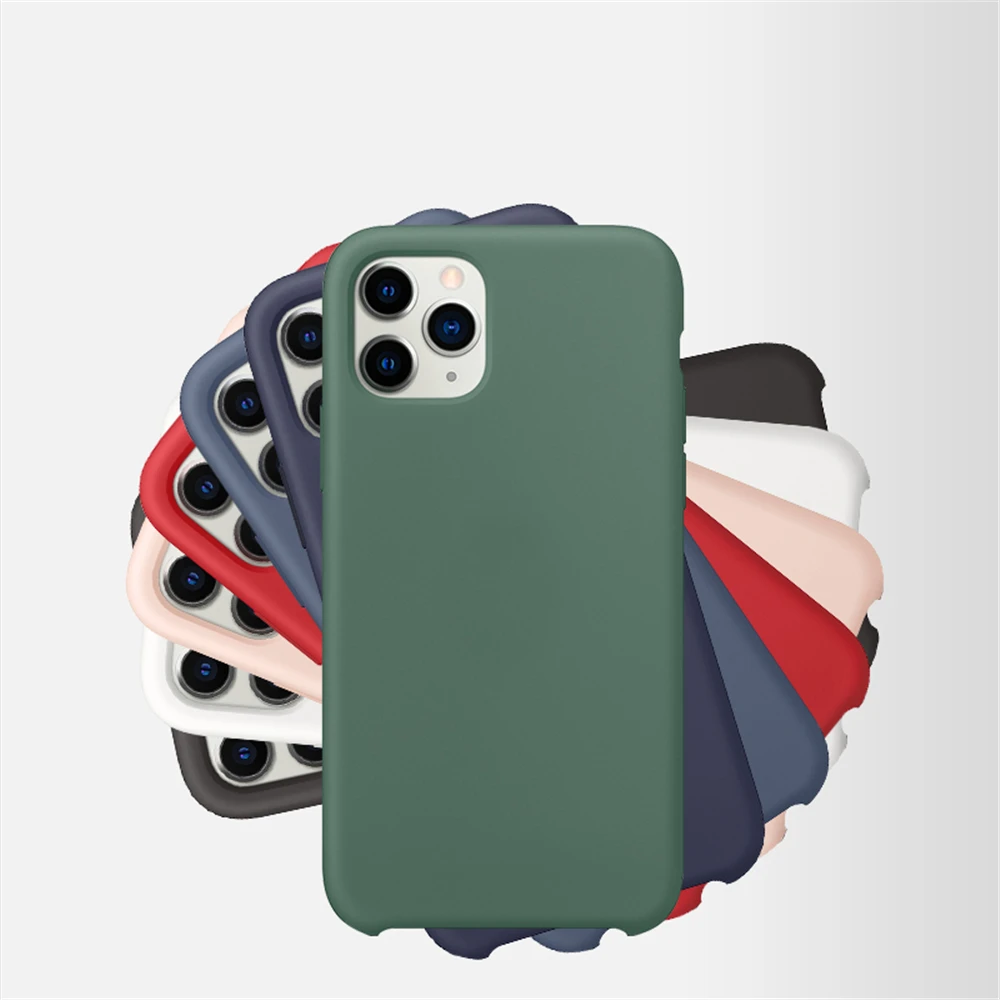 

Original Liquid Silicone LOGO Case for iPhone 11 Xs Max iPhone XR X SE 8 7 6 6S Plus Luxury Official Back Cover with Retail Box