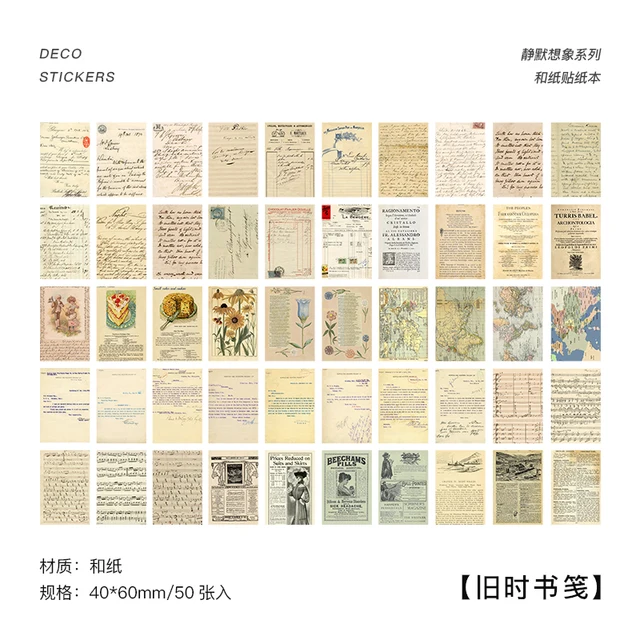 Warm 366pcs Of Van Gogh Color Multi-Style Plant Kraft Paper Diary Stickers Aesthetics Bullet Journal Art Supplies Material Paper 6