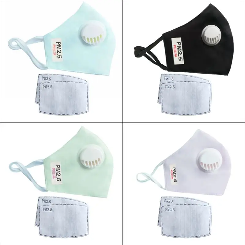 Children Mouth Mask Respiratory Breath Valve Anti Haze Dust Kids Face Masks with 2pcs Filter Pad | Красота и здоровье