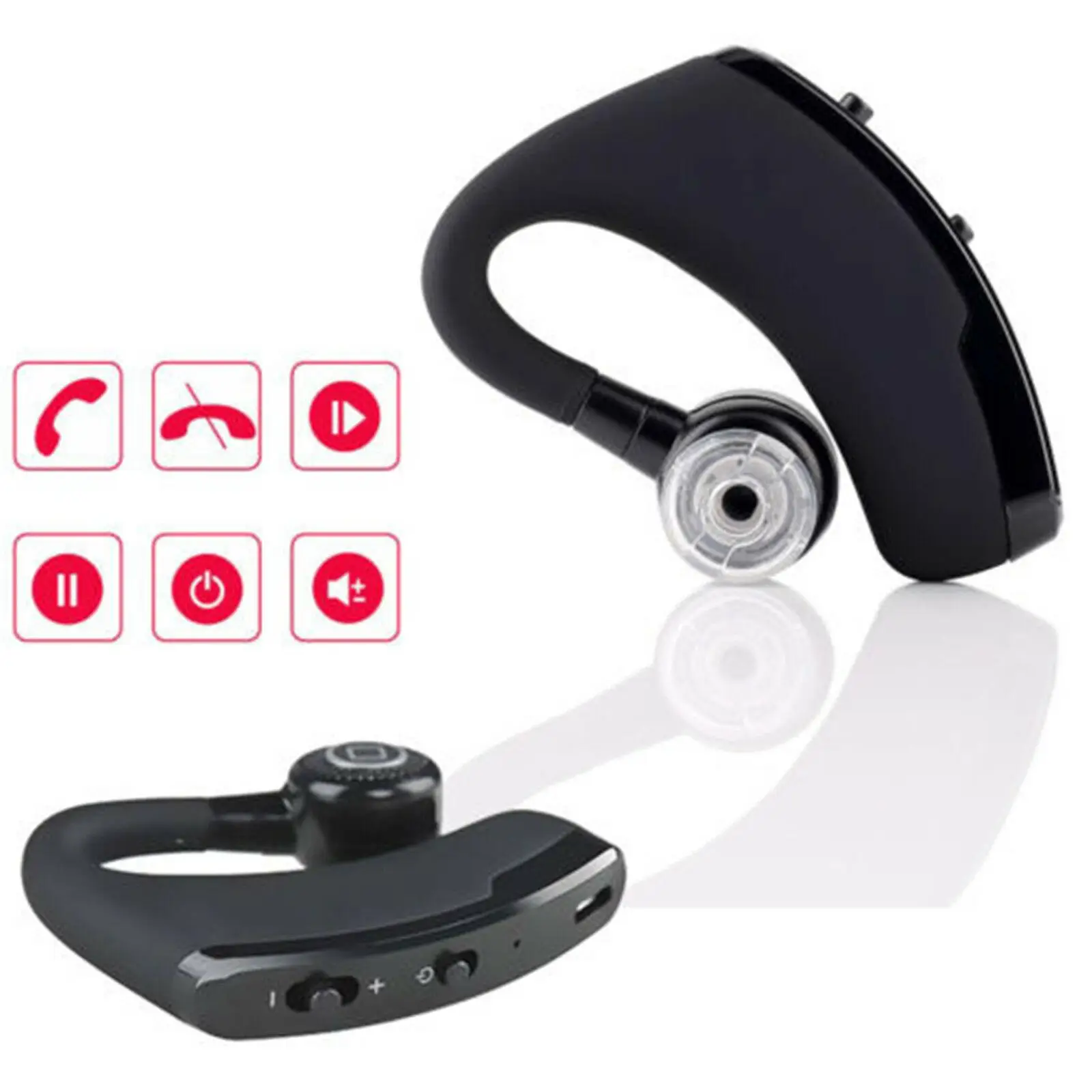Wireless Stereo Earphone Bluetooth Headset Earpiece Noise Cancelling for LG V40 V30 V20 iPhone XR XS X Samsung S20 S10 S9 S8