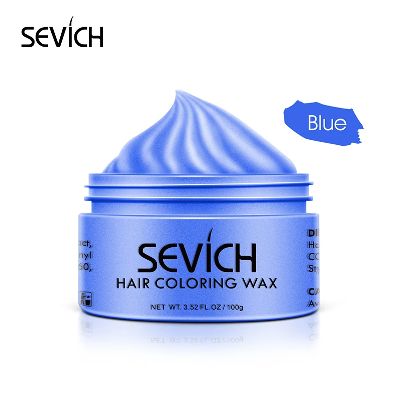 New Sevich Temporary Hair Color Wax Men Diy Mud One-time Molding Paste Dye Cream Hair Gel for Hair Coloring Styling Silver TSLM1