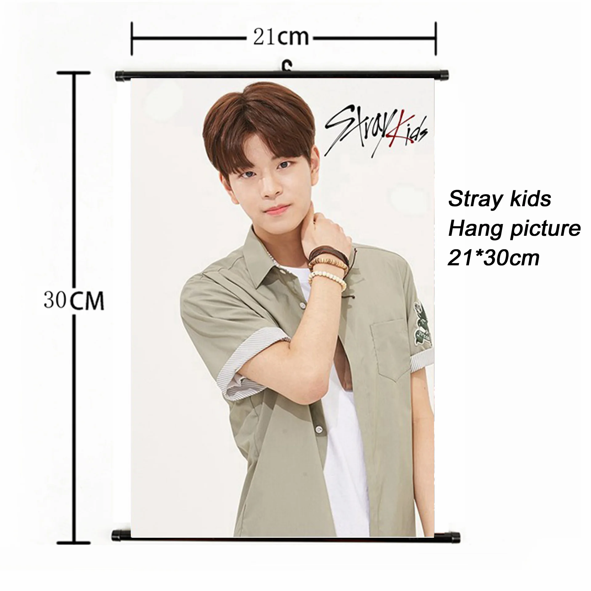 Модный Kpop Stray Kids повесить paintng 21*30 см плакат страй дети подписи альбом Фотокарта плакат вентиляторы коллекция Канцелярский набор - Цвет: SKD00851