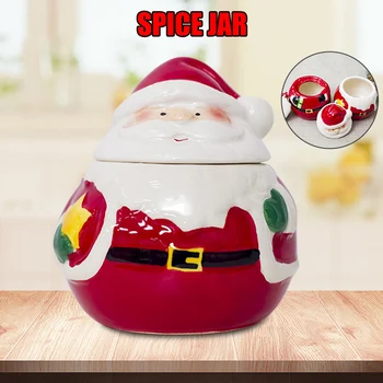 

Christmas Ceramic Sseasoning Jar Christmas Kitchen Decoration Ceramic Seasoning Box Creative Santa Ceramic Jar PI669