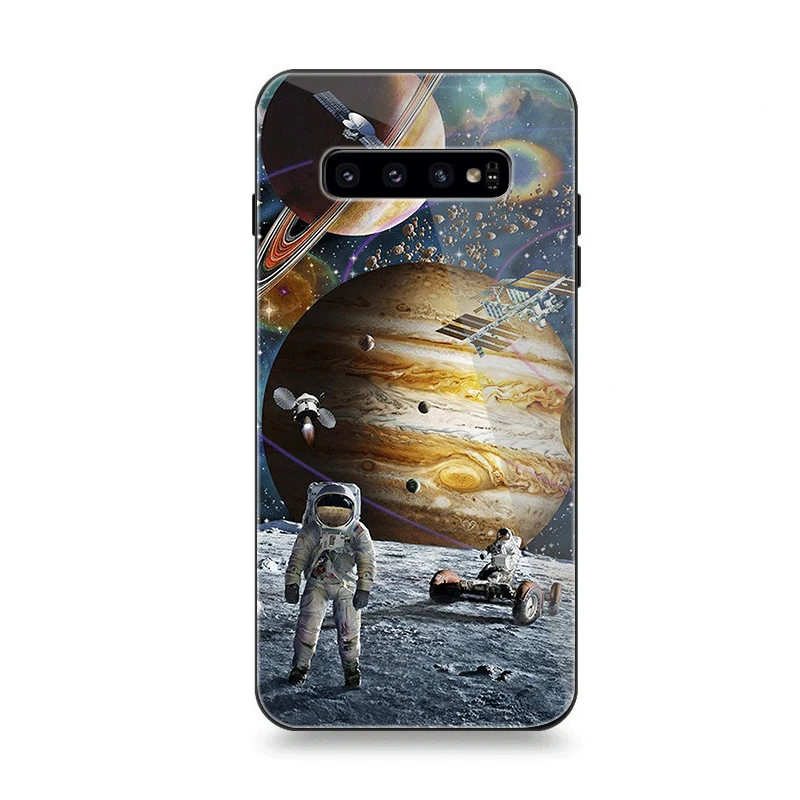 Mobile Phone Case Glass For Samsung A10 A20 A30 A40 A50 A60 A70 S7 Edge S8 Plus Note 8 9 S10 Cover Lipstick High Heels Perfume - Цвет: G10