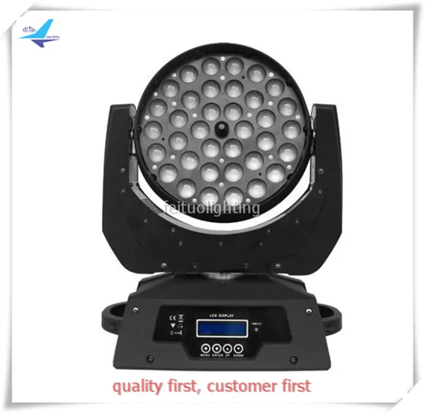 2 шт. с чехлом led zoom wash 36x10 Вт led zoom moving head light для сценического освещения свадьба с футляром