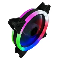 120mm Case Fan Cooling Fans Silent Quiet Fan Colorful Blue Red White Fluid Bearing LED Computer Cooling Fan Radiator PC Computer