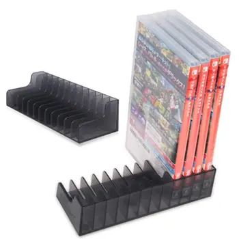 

Game Card Box Storage Stand Disk Holder Accommodate 24pcs Discs Home Gaming Room Game Card Rack for Switch