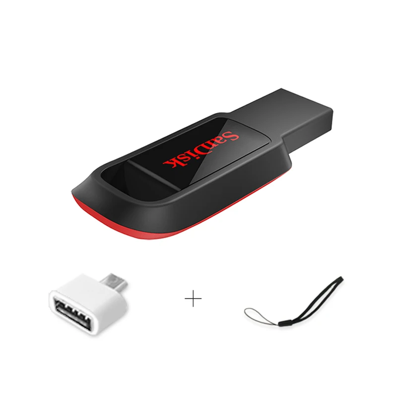 cz61 and gift SanDisk CZ61 USB флеш-накопитель 128 Гб 64 ГБ 32 ГБ 16 ГБ Черный флеш-накопитель USB 2,0 Флешка флеш-накопитель Профессиональный u-диск для ноутбука/ПК - Цвет: cz61 and gift