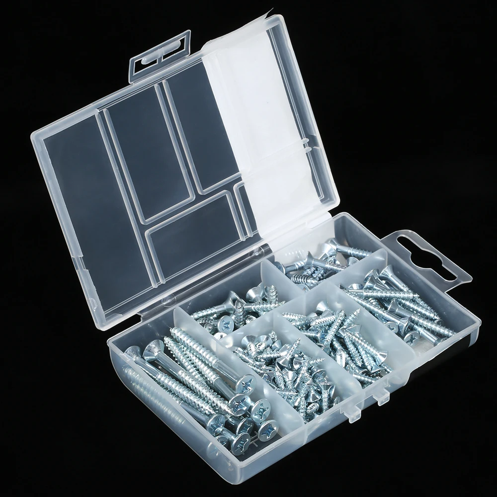 150pcs шуруп для дерева комплект Phillips с плоской головкой, по дереву комплект винтов с потайной головкой крест болтов и гаек