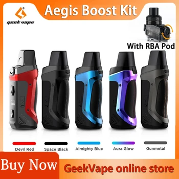 

Geekvape aegis boost pod kit Pod System with 3.7ml Cartridge 1500mAh Vape pod 40W Output E Cigarette Kit VS Frenzy Kit