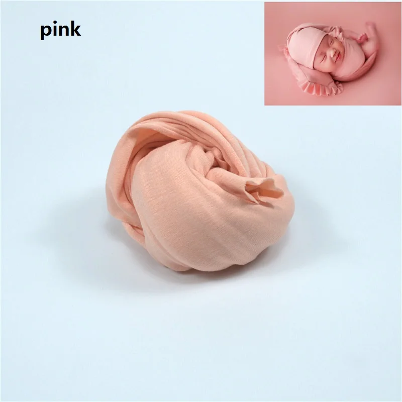 pink Новорожденный реквизит для фотосессии одеяло детское фото обертывание пеленание хлопок растягивающаяся обертка s фото фотосессия фон - Цвет: pink