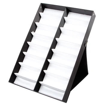 

Glasses Display Case 16 Pairs Storage Box with Foldable Lid for Sunglasses Glasses Box