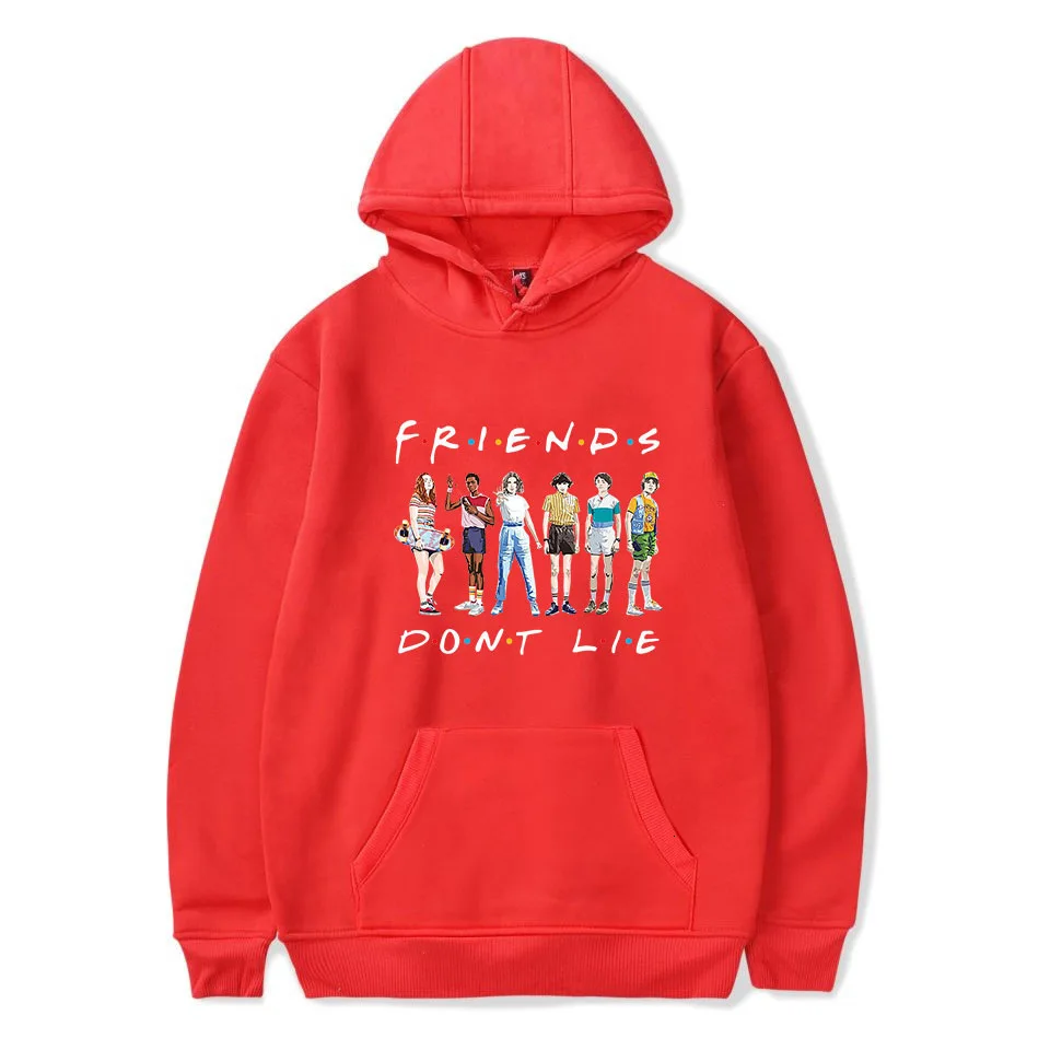  2019 Friends Don't Lie Print Stranger Things Sweatshirts Womens Long Sleeve Hoody Top Blouse Pullov