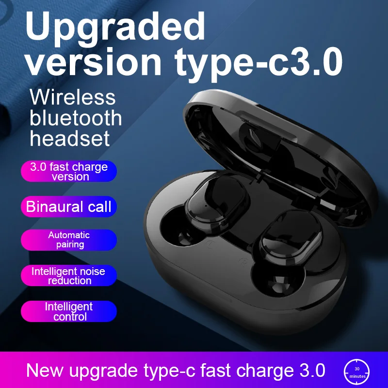 

M1 TWS Bluetooth 5.0 Earphone For Redmi Airdots Wireless Earbuds Noise Canceling Mic with 300mAh charging box For Huawei iPhone