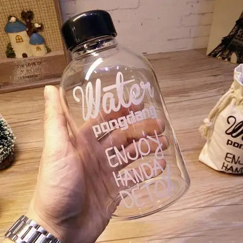 600 ml 600/1000 мл Изысканная портативная большая емкость бутылки для воды для занятий спортом Питьевая Бутылка для путешествий фруктовый лимонный сок чашка для воды посуда для напитков - Цвет: 600 ml