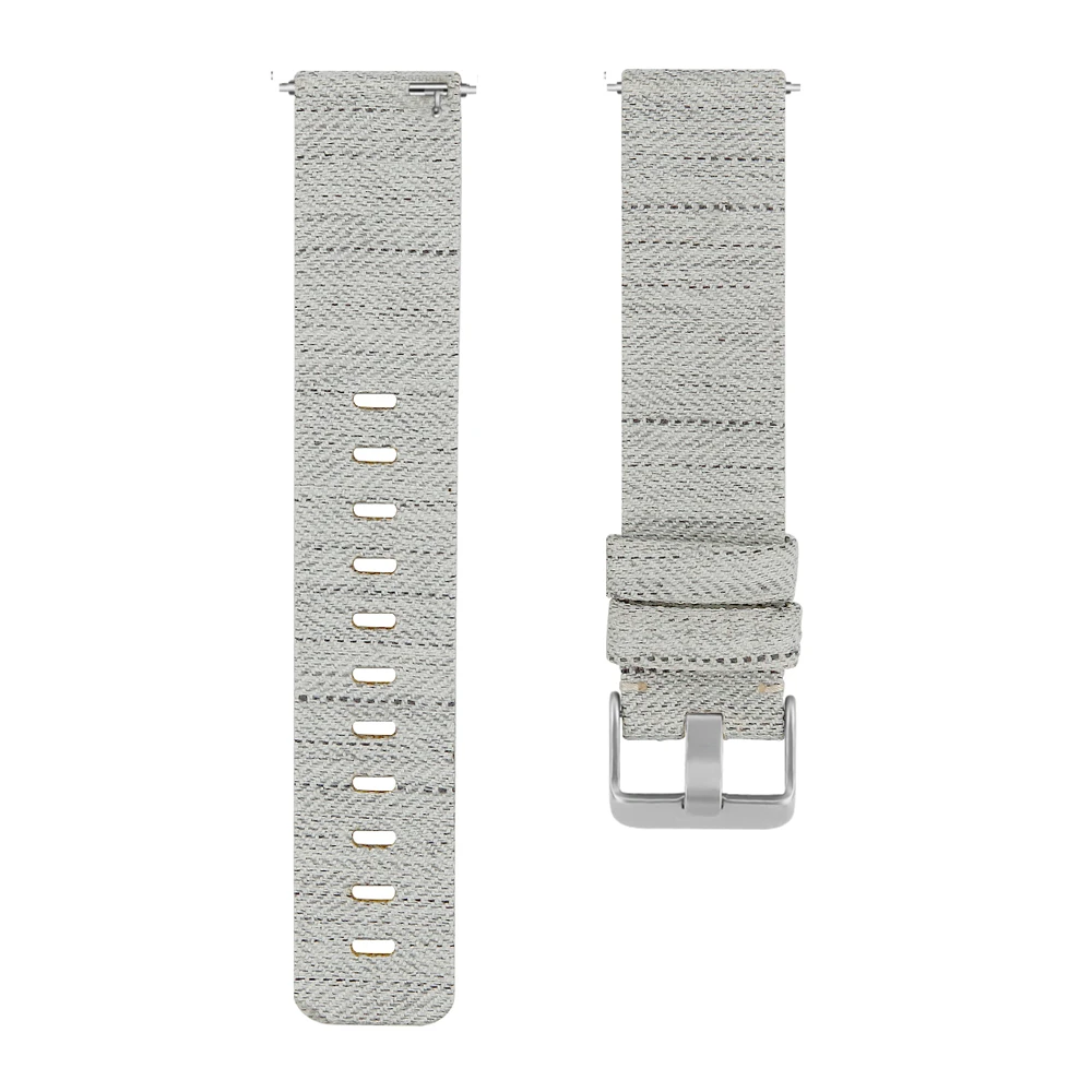 gray 1 шт. красочные прочный нейлон холст часы ремешок Замена для Fitbit Versa 2 Смарт аксессуары - Цвет: gray