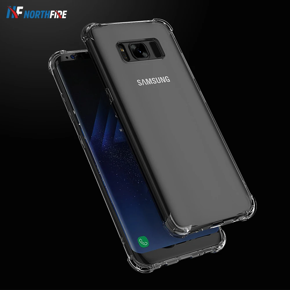 

NORTHFIRE Phone Case Clear Soft Silicon For Samsung S10 S9 S8 Plus Note 8 9 Anti-Knock Shock Proof Transparent TPU Back Cover