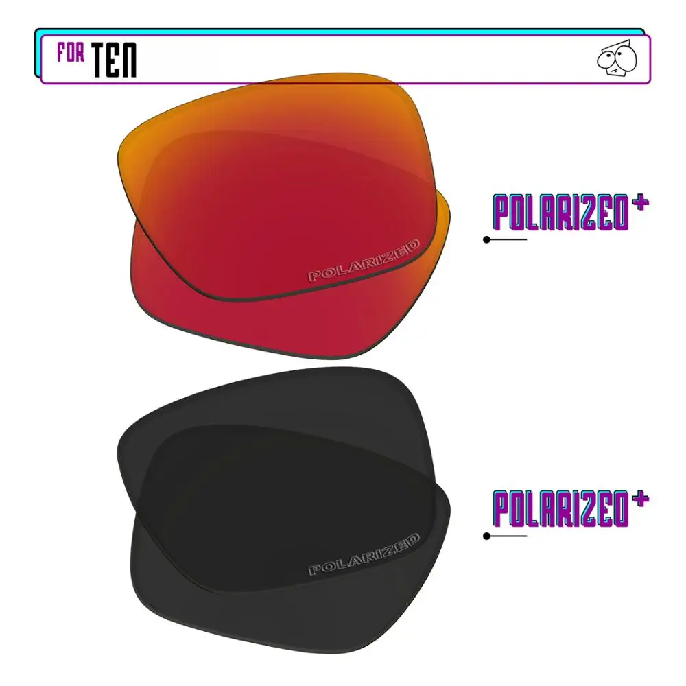

EZReplace Polarized Replacement Lenses for - Oakley Ten Sunglasses - BlackPPlus-RedPPlus