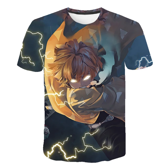Anime T Shirt Demon Slayer Kimetsu no Yaiba Cosplay T Shirt Kids Girls Children Kamado Tanjirou Nezuko sword Tee Shirt Cool Tees s520