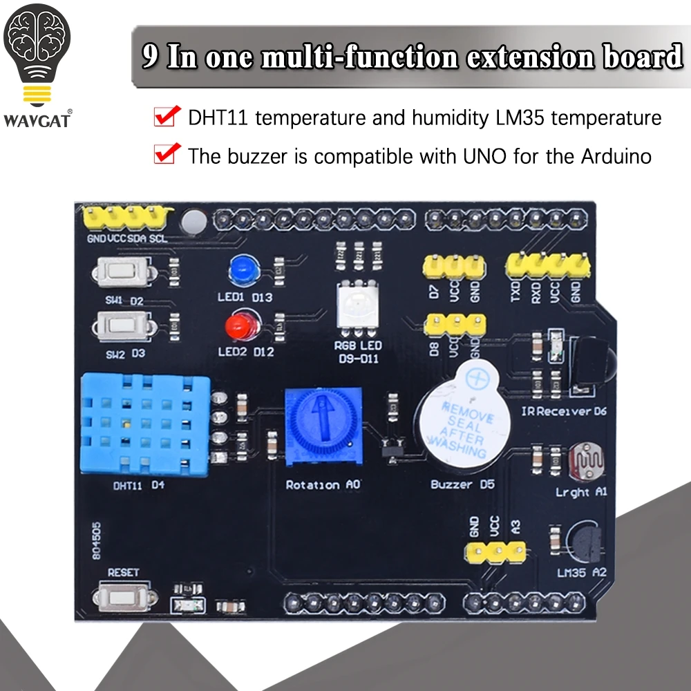 Multifunctional Expansion Board DHT11 Temperature and Humidity LM35 Temperature