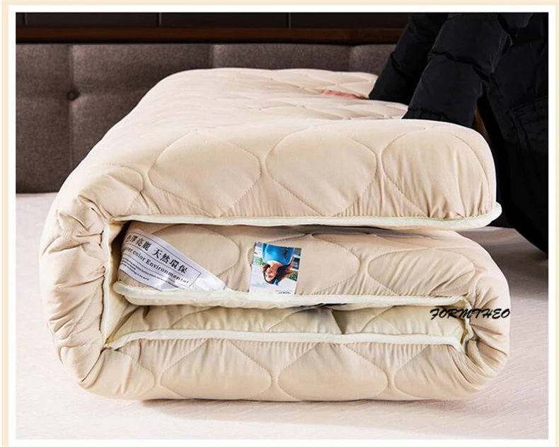 VESCOVO пена детская кровать Топпер Твин Королева напольный татами мягкий хлопок Матрас Топпер для 180*200 кровати
