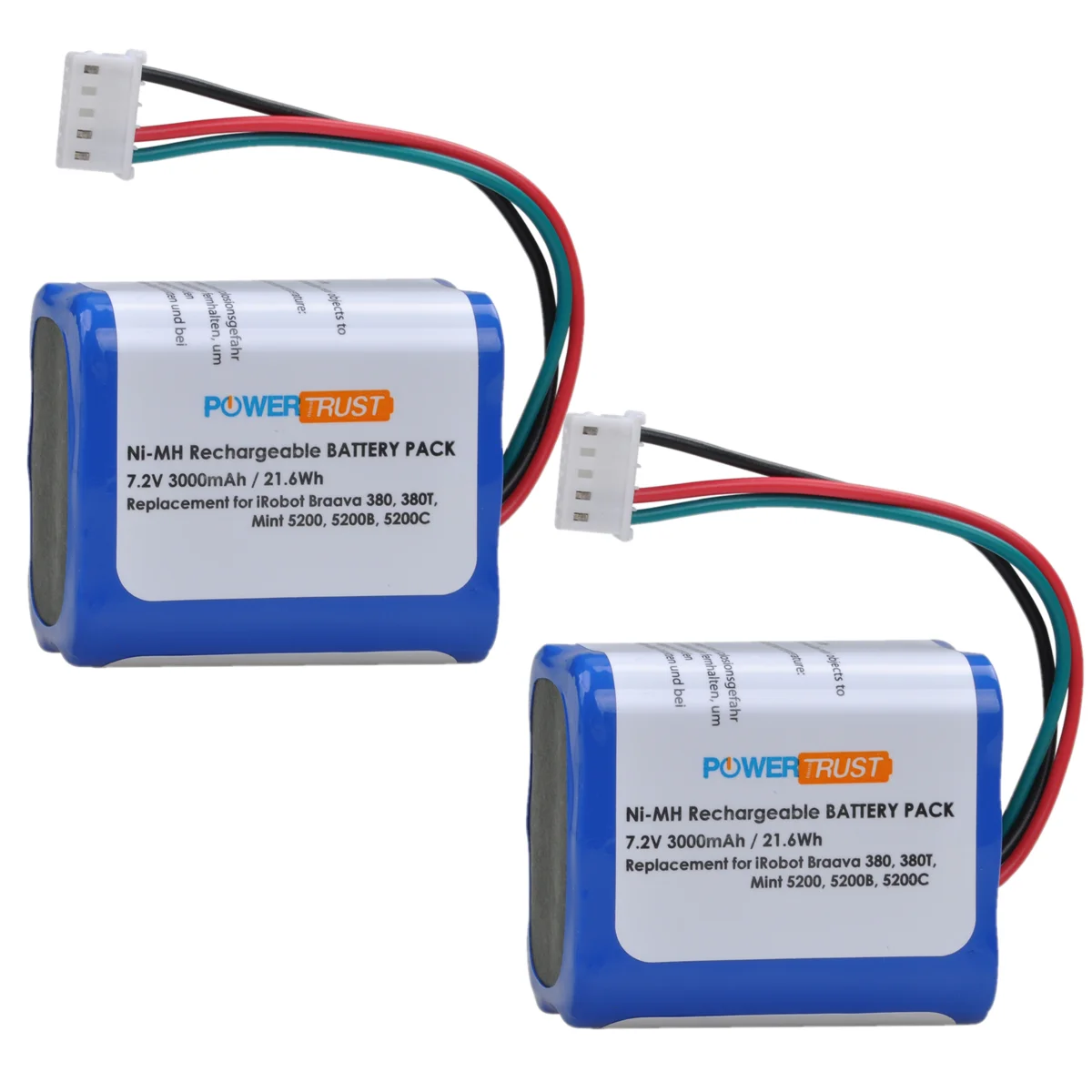 Bateria Ni-mh para Irobot Braava Aspirador de pó 380t 380 390t Hortelã 5200 5200b 5200c 3000mah - Image 2