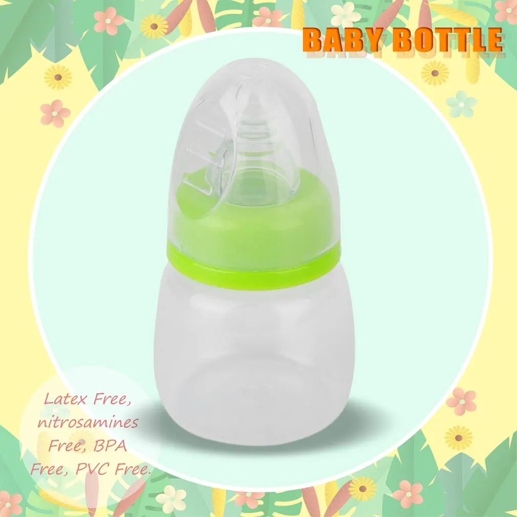 

100% Brand New Infant Baby Feeding 0-18 Months Feeder 60ML PP Nursing Juice Milk Mini Hardness Bottle Baby Bottles And Nipples